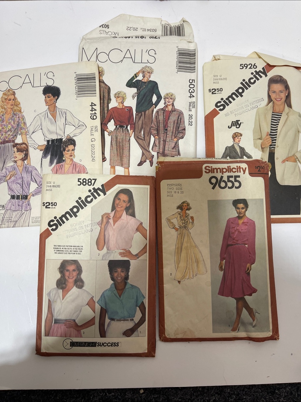 3/$30 Vintage Sewing Pattern Lot - Simplicity & McCall's